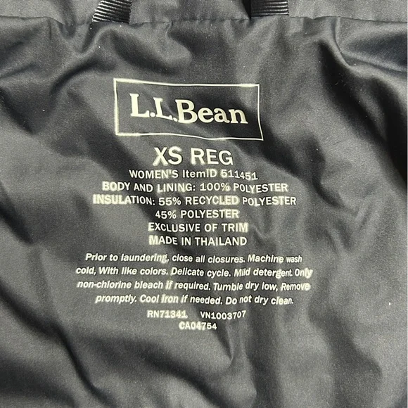 LLbean Women’s Mountain Classic Puffer Jacket XS Gunmetal Gray - Picture 7 of 10